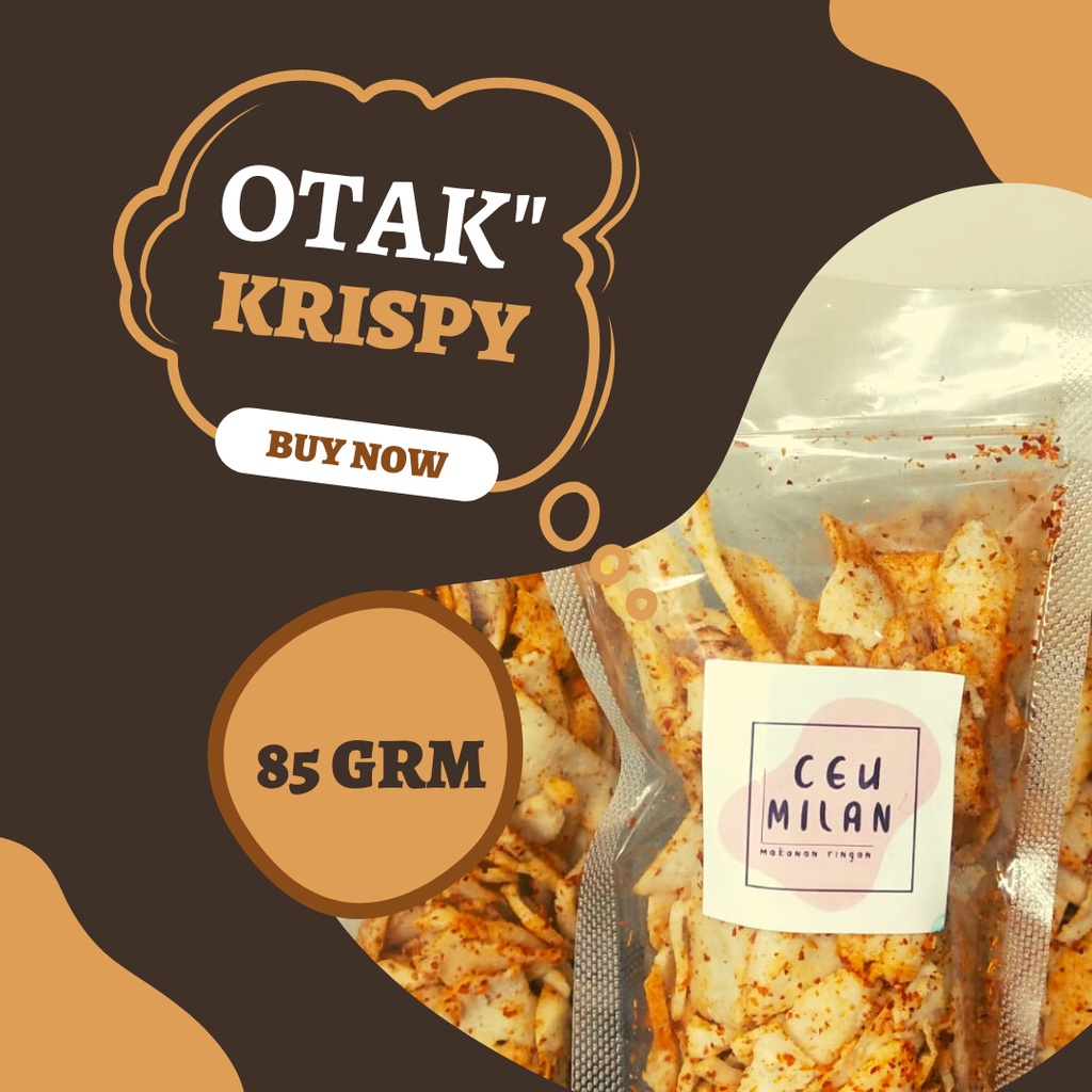 

CEUMILAN Snack Cemilan Camilan Otak - Otak Krispy Makanan Ringan