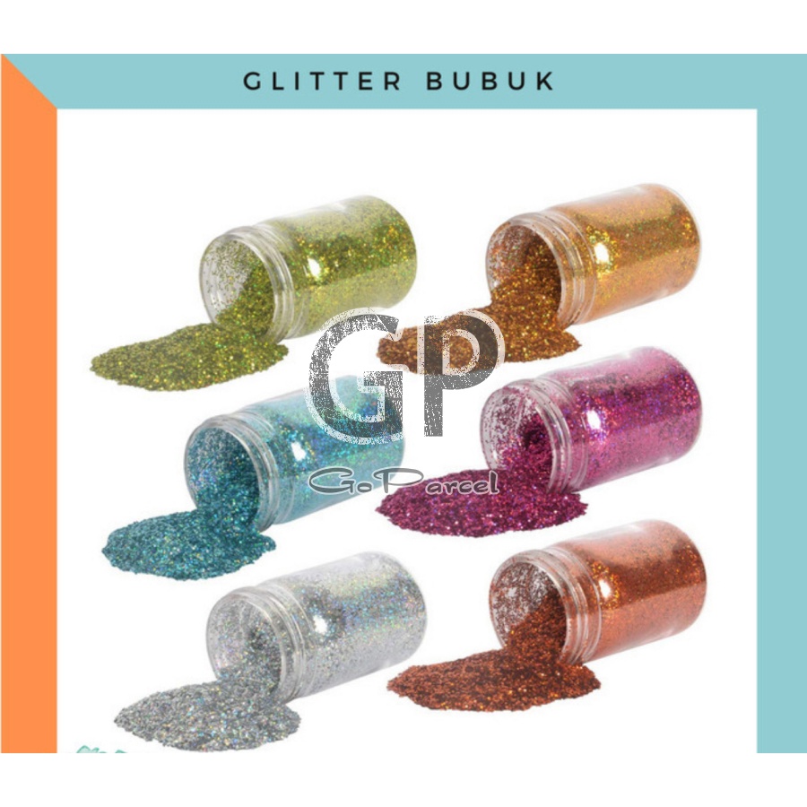 ( Ecer ) METALLIC GLITTER DUST - BUBUK / SERBUK METALIK GLITER / ART DIY METALLIC GLITTER 6 COLORS GOLD SILVER FUSCHIA RED BLUE GREEN ACCESSORIES AKSESORIS HIASAN MAKE UP DIY GOLD SILVER RED BLUE GREEN