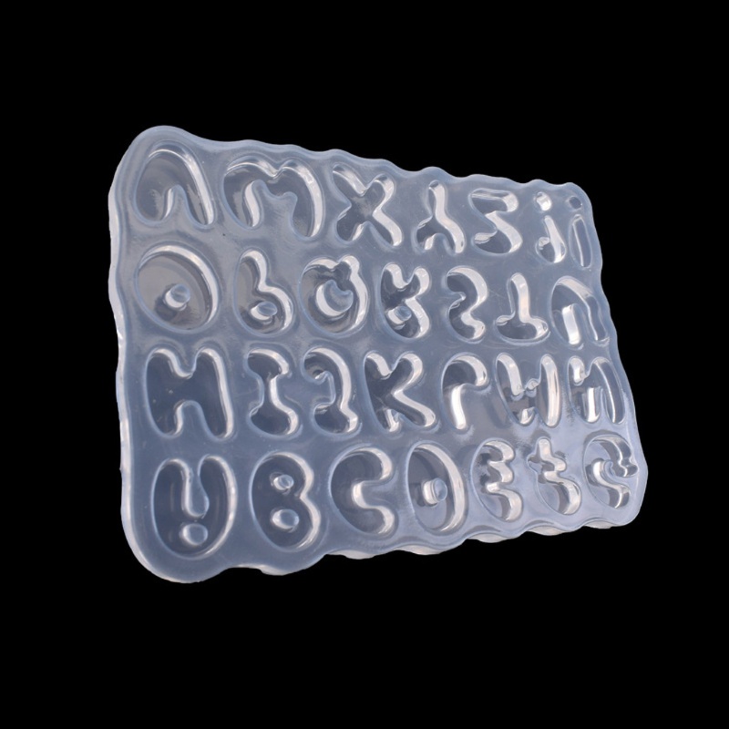 SIY  Cartoon Letters Epoxy Resin Casting Mold Alphabet Keychain Pendant Alphabet UV Resin Silicone Mold Jewelry Making Tools