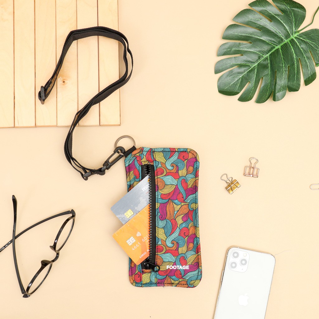 Dompet HP ID Card Holder Hanging Phone Wallet Kalung Gantung Leher Wanita Pria Motif Mateo