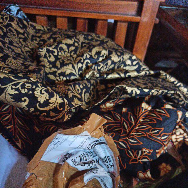 Promo Asli Baju Batik Kemeja Pria Sogan Lawasan Manuk Kembar Kattun Cap Solo Baru Pria Kerja Lebaran