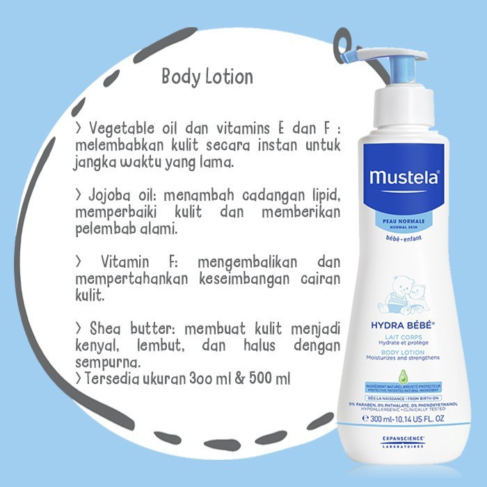 Mustela Body Lotion Hydra Bebe Moisturizes and Strenghtens 500ml