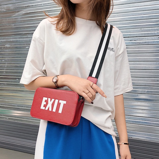 LJY28 Tas Selempang Wanita Korea Mini EXIT Shoulder Bag Murah Impor Brand New TKM