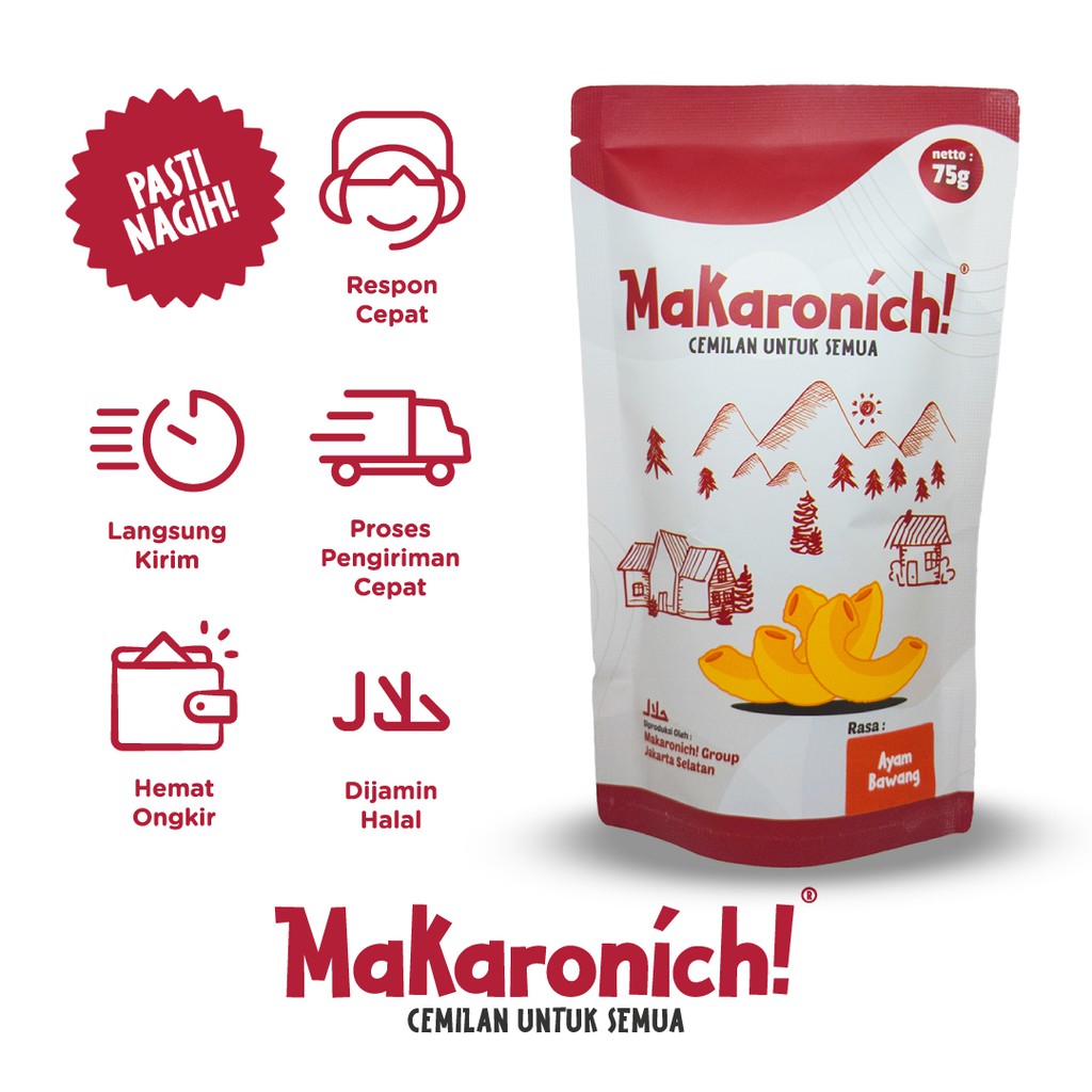 

Makaronich - Snack Makaroni Kering Rasa Ayam Bawang / Cemilan Murah / Snack Zaman Now
