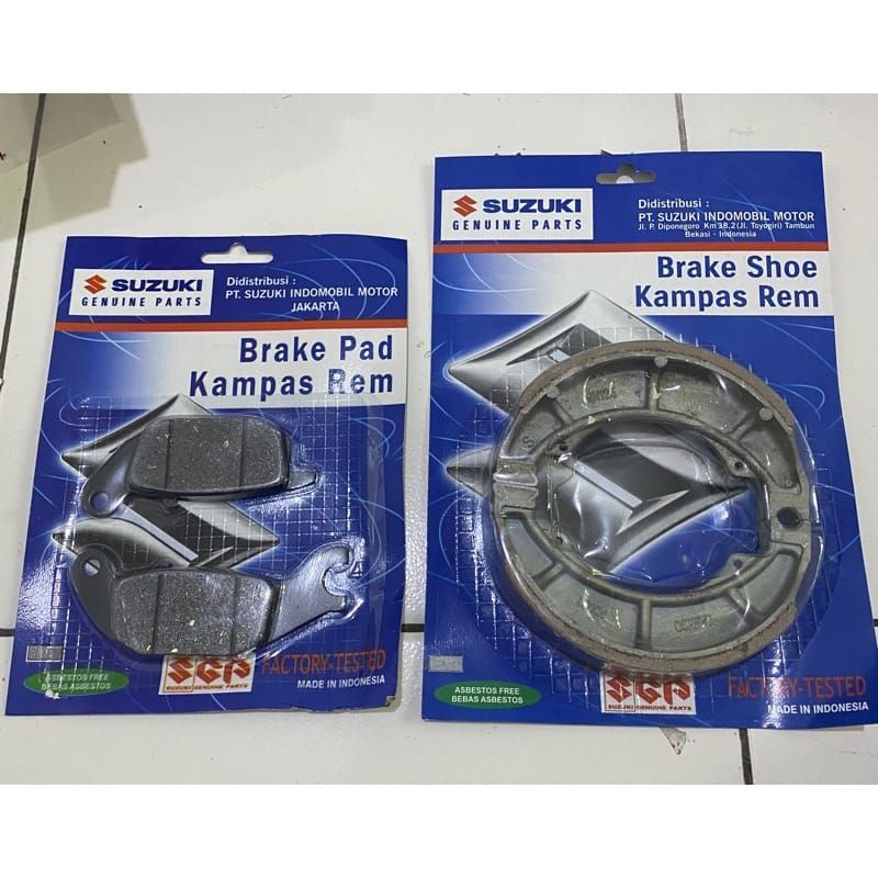 Paket Dispad Kampas Rem Depan Belakang Suzuki Spin 125 SkyDrive (SGP3+SGP6)