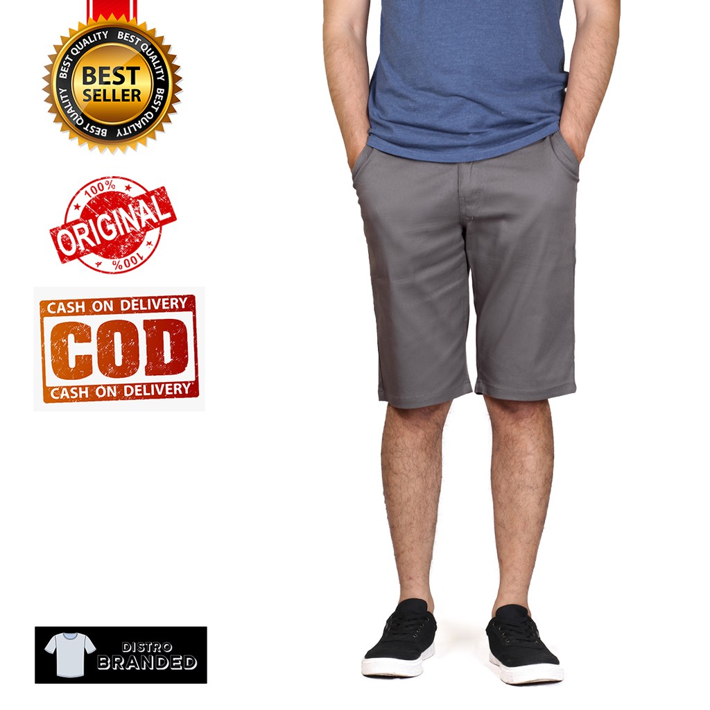 Celana Pendek Chino Pria Premium - Celana Cino Cowok Keren Casual