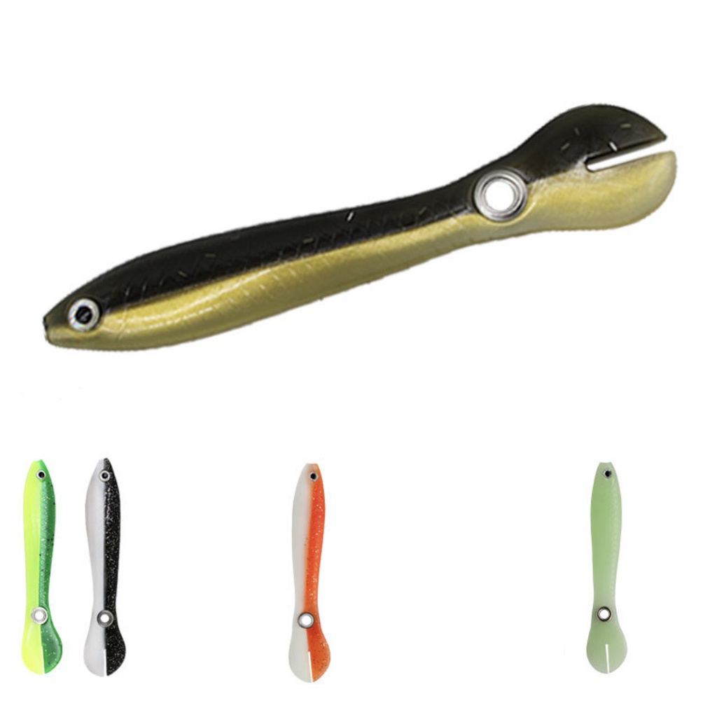 Umpan Pancing ikan silicon karet  lembut ukuran panjang 10cm berat 6gram soft bait