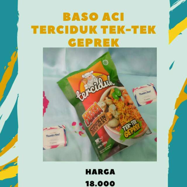 

Baso Aci Terciduk Mie Tek Tek Geprek