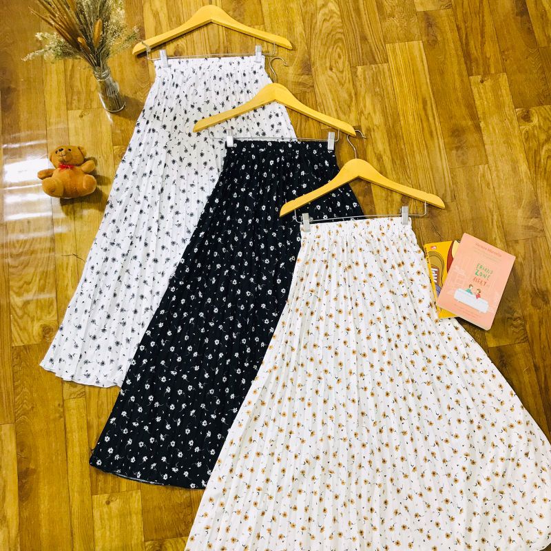 ROK PLISKET DAISY / ROK PLISKET PREMIUM / ROK TERLARIS - BAHAN PREMIUM