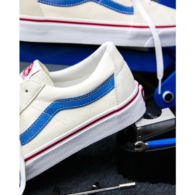 VANS SK8-LOW WHITE/NAVY CLASSIC ORIGINAL 100%