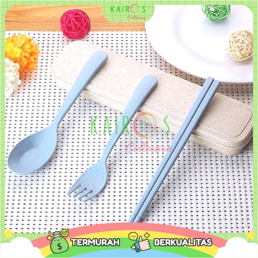 Set Alat Makan Anak Sendok Garpu Sumpit Anak Kotak Box