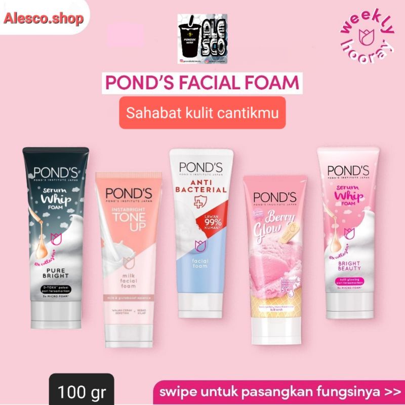 Jual 100GR Pond S Serum Whip Foam Bright Beauty Pure Bright Ponds Anti Bacterial Pond