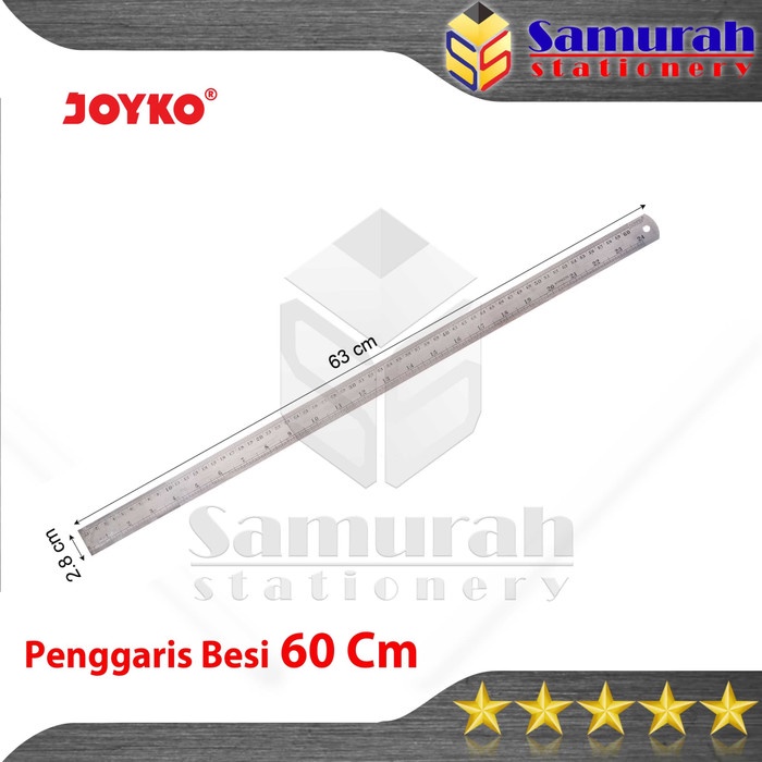 

Penggaris Besi Joyko 60 cm RL-ST60 / PCS / Ruller Stainless 60cm ST60