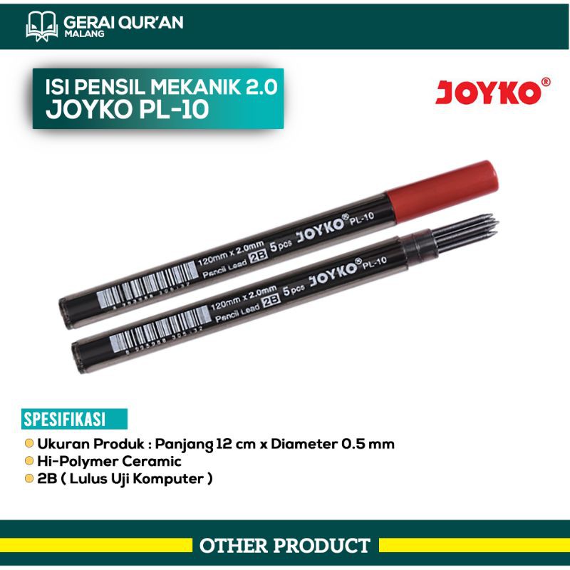 

[ECER] Pencil Lead Refill Isi Pensil Mekanik 2.0 Joyko PL-10