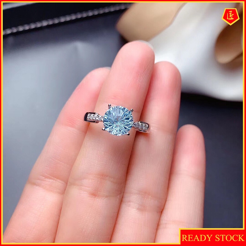 [Ready Stock]Classic Moissanite Ring Pt950 Simple Fashion