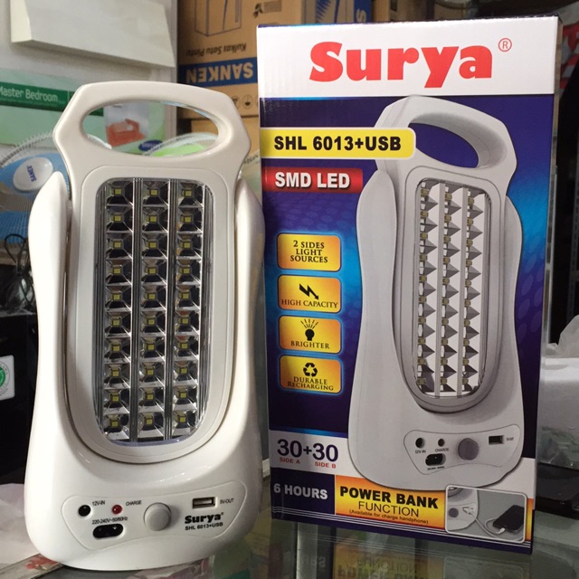 Lampu emergency Surya 6013+USB