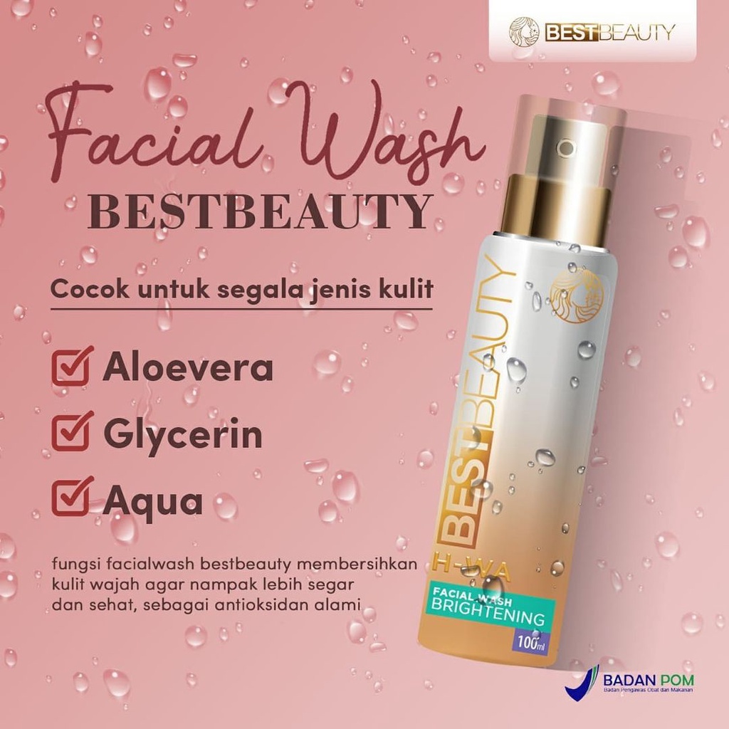 BestBeauty Facial Wash Brightening Glowing / Sabun Wajah Best Beauty Skincare BPOM BANDUNG