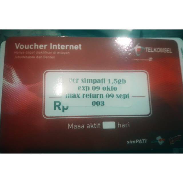 VOUCHER TELKOMSEL 1.5GB JABO