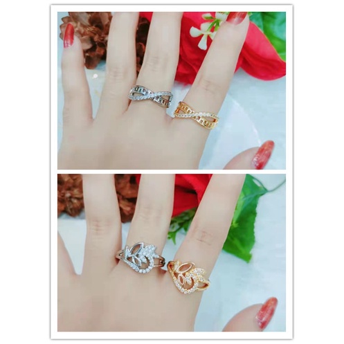 Cincin Xuping Permata Termurah Lapis Emas Perhiasan Fashion T1-8