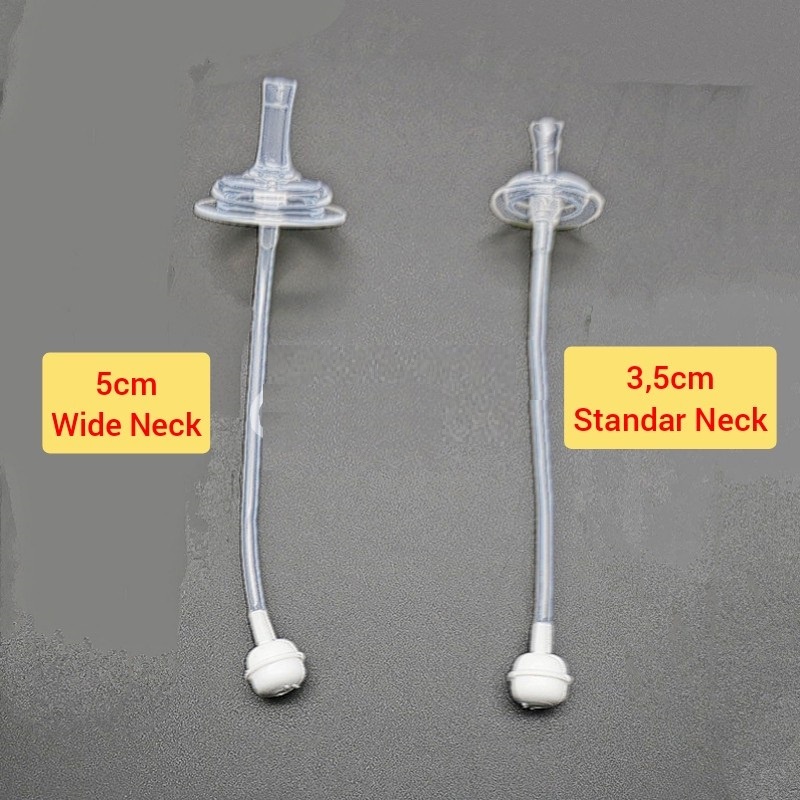 HK Pengganti Dot Nipple Model Sedotan untuk Botol Susu Standart / Slim Neck Wide Neck Duckbill Pigeon, Avent, Huki, Baby Safe-Standart / Slim Neck