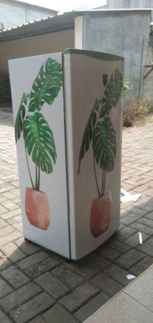Stiker Kulkas 1-2 Pintu Motif Daun2an