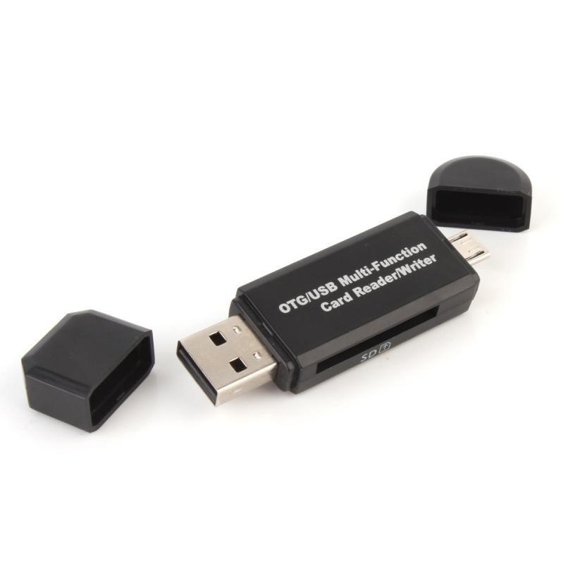 2 in 1 OTG Card Reader SD/TF Card Micro USB 2.0