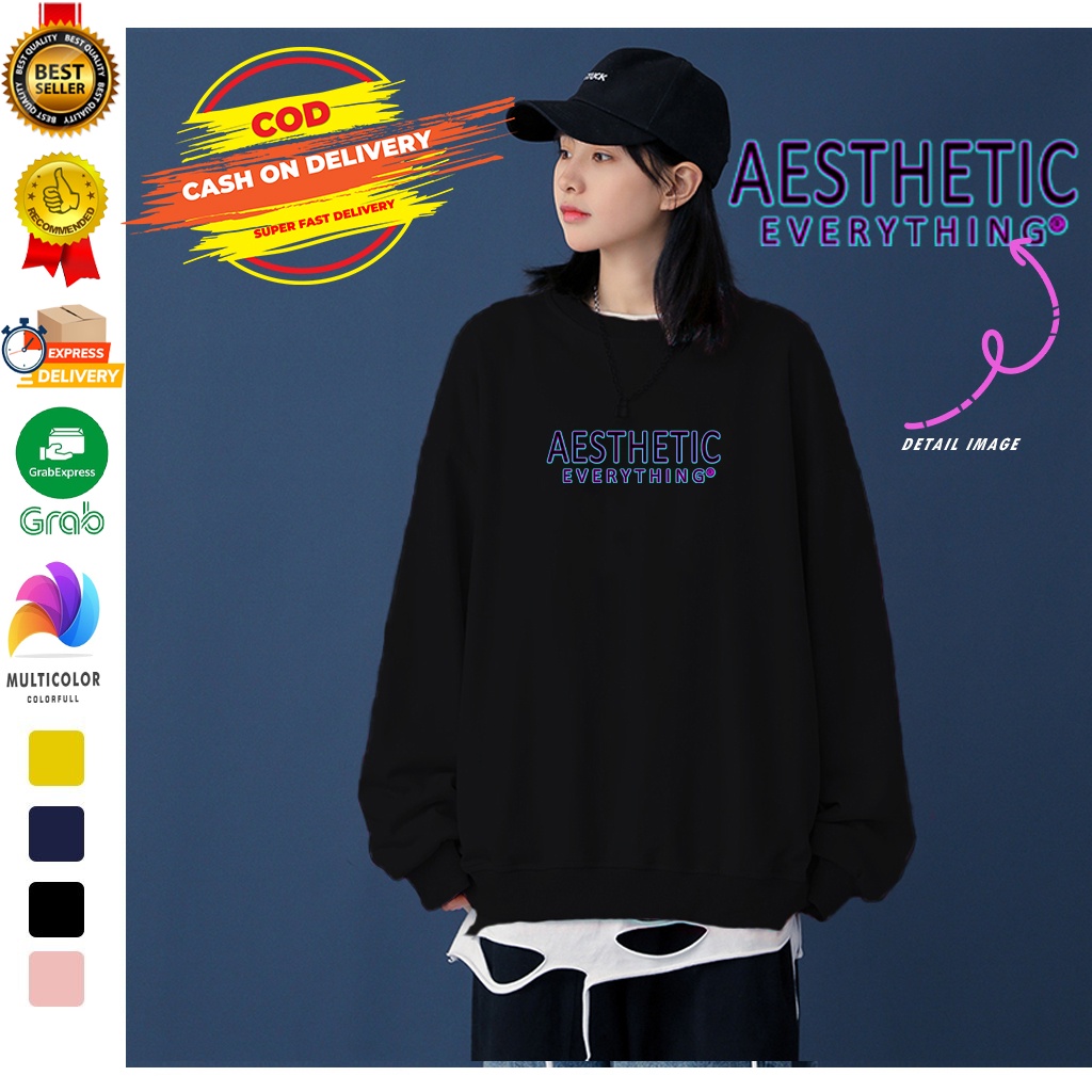 🅳🅵 SweaterAesthetic Everything | Sweater Wanita &amp; Pria Terbaru | Dhea Fashion