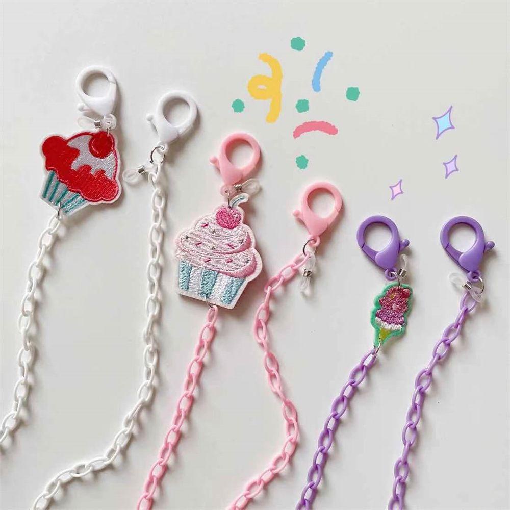 Lily Kartun Rantai Kacamata Wanita Adjustable Leher Rantai Wajah Lanyard Kacamata Tali