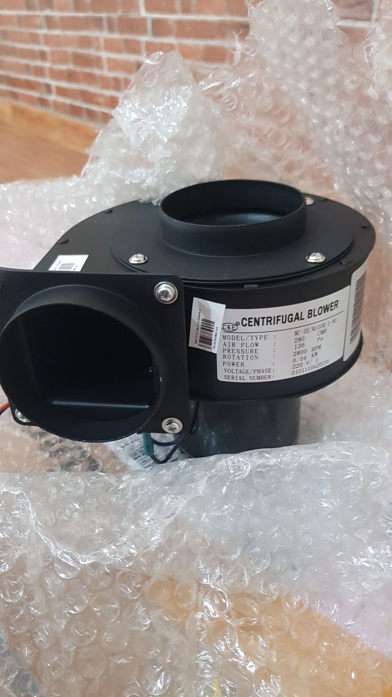 Cke Mini Centrifugal Mc-de M100r Blower Keong Blower Dapur / Penghisap Asap Dapur