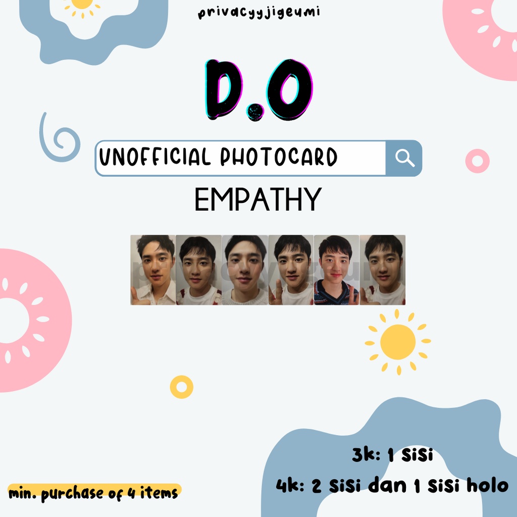 PHOTOCARD PC UNOFFICIAL KYUNGSOO D.O EMPATHY