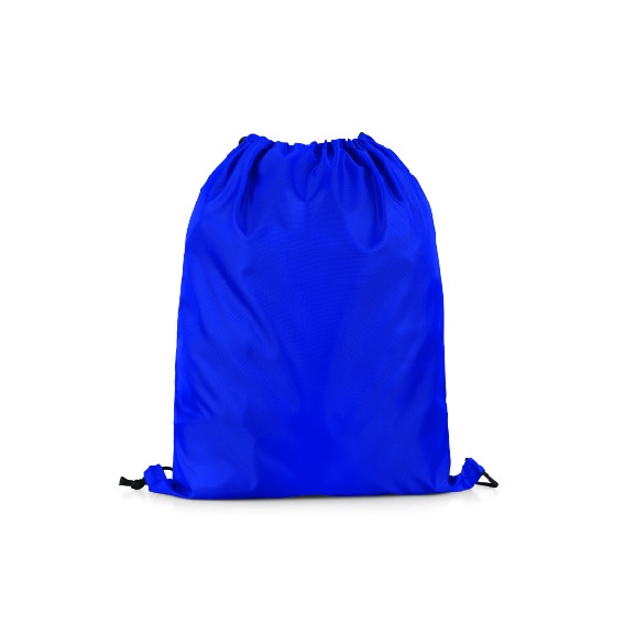 Tas Serut Taslan Polos - Ransel Drawstring Bag Waterproof Gymsack Bag-Biru