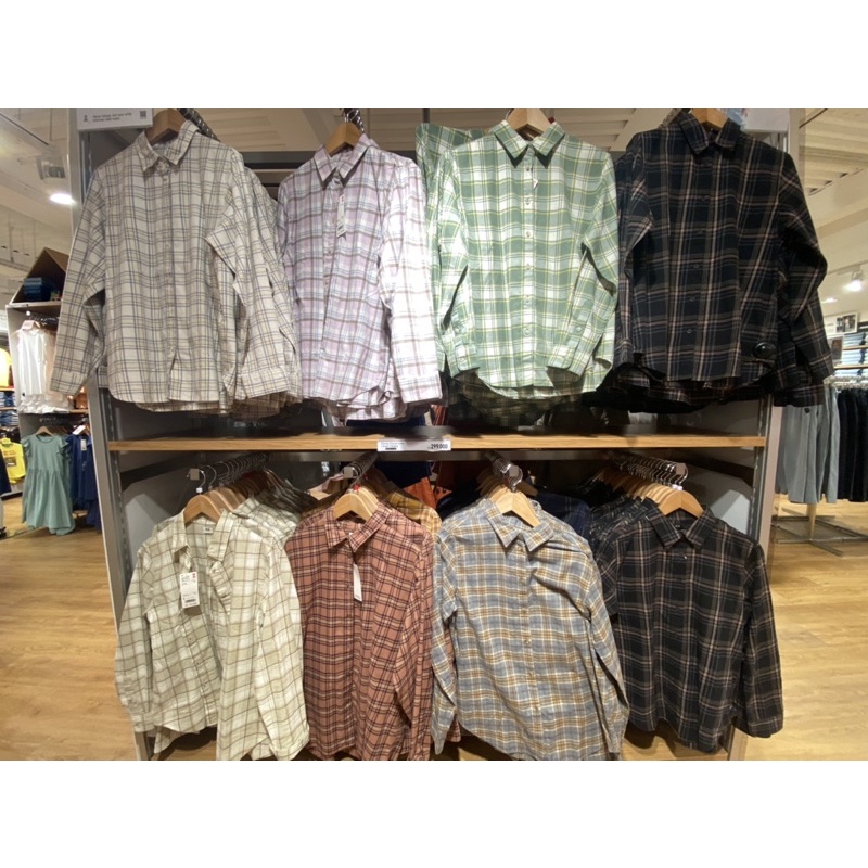 Jastip Uniqlo Women Kemeja Flannel Kotak
