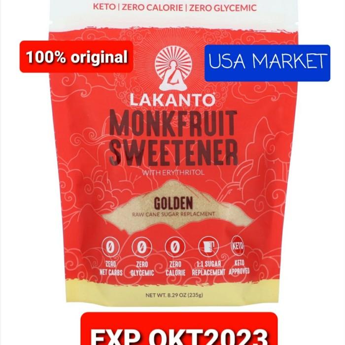 

Bahan Kue Lakanto Monkfruit Monk Fruit Sweetener ,Erythritol ,Golden 235 Grm