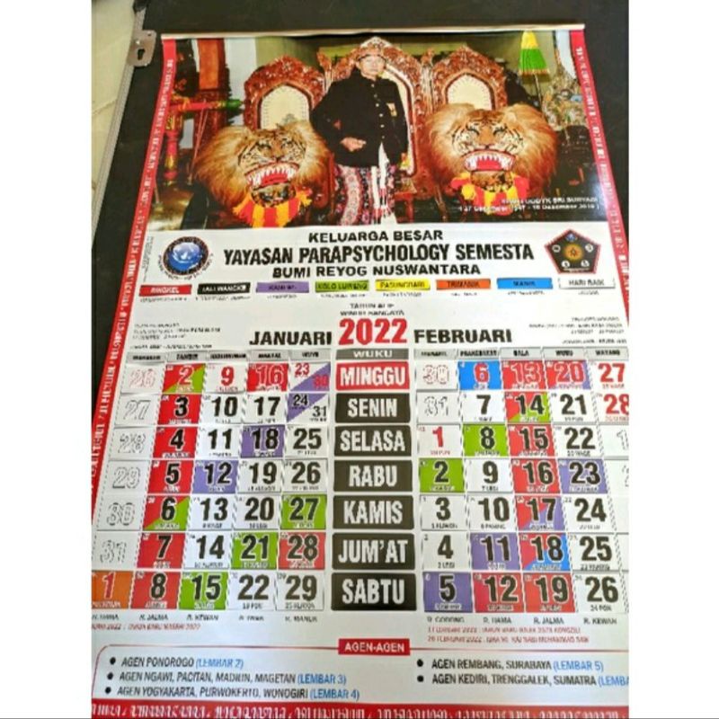 

Kalender Kejawen 2022 Original Made in YPS (Yayasan Parapsychology Semesta) Ponorogo