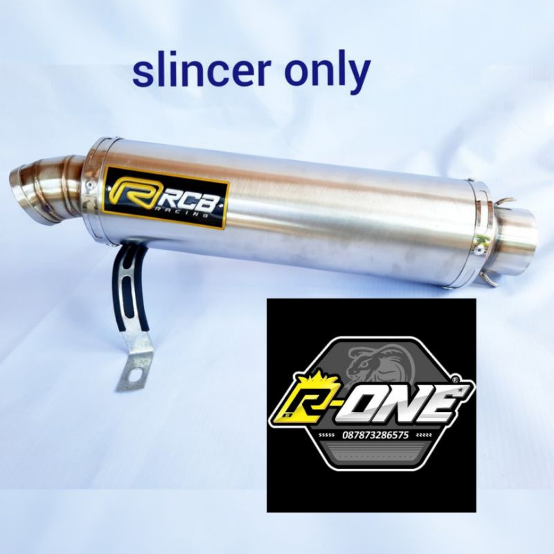 Slincer knalpot RCB racing stainless bonus per&klem