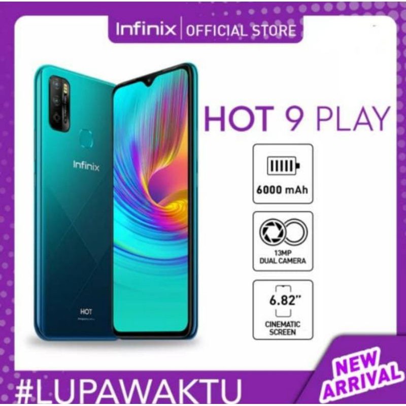 Infinix hot 9 play ram 3/64 garansi resmi