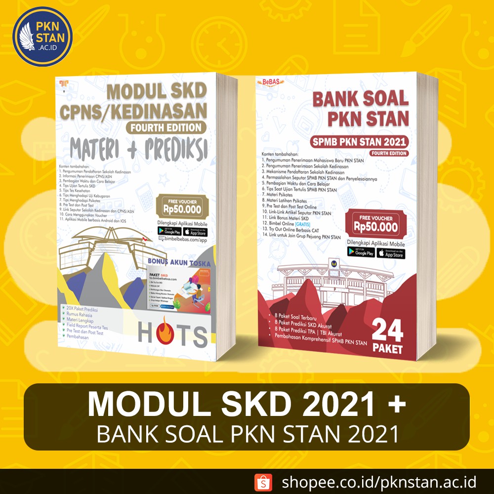 Paket 2 Buku : Modul SKD + Bank Soal PKN STAN 2021 - The King Best Seller Supermodul SPMB Kedinasan