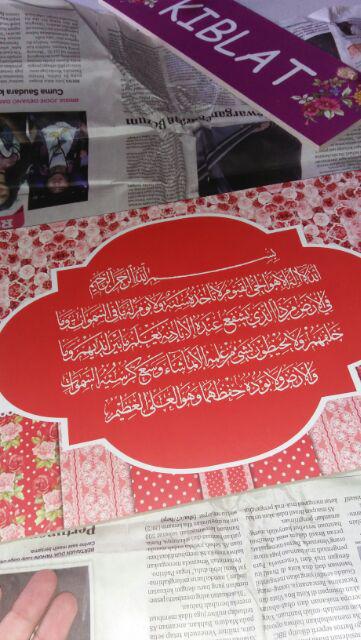 Kaligrafi Red Shabby Chic Mdf