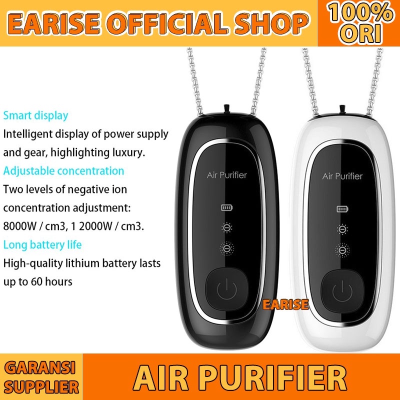 Kalung Air Purifier Portable Wearable M9 Necklace Elektronik Ion Negatif USB Pembersih Udara