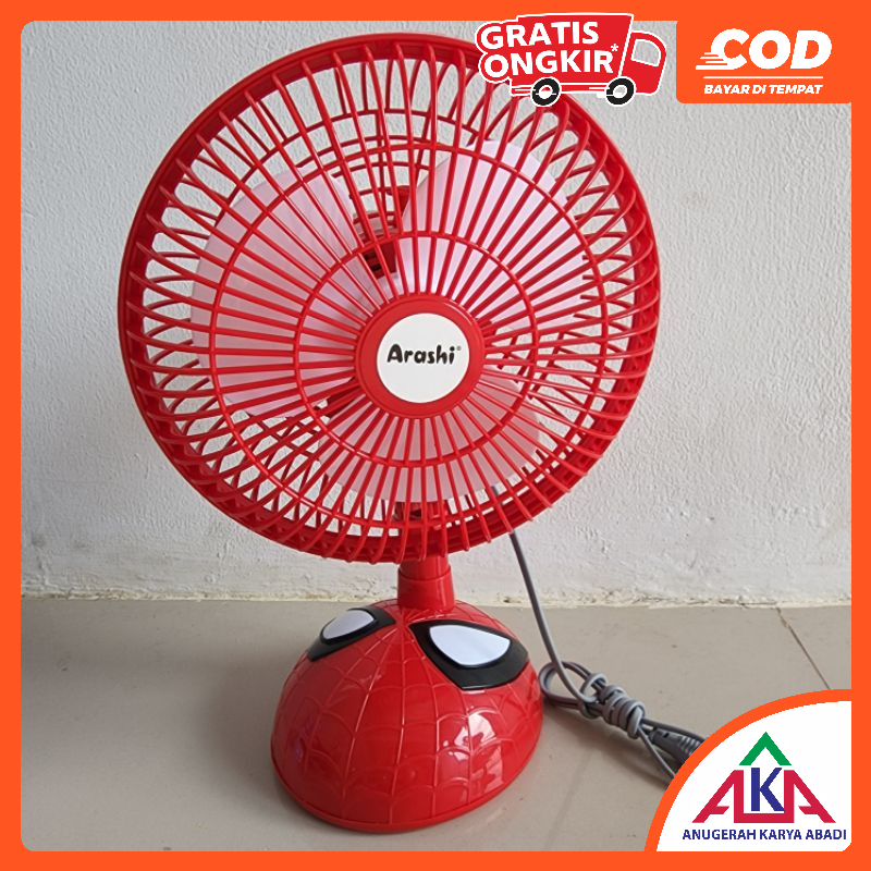 Kipas Angin Listrik Karakter Meja Dinding Desk Wall Fan Hyperlite Arashi 8 inch