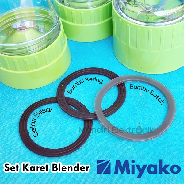 Set Karet Blender Miyako untuk Gelas Jus Bumbu Kering Bumbu Basah - Seal Mounting Blender Miyako