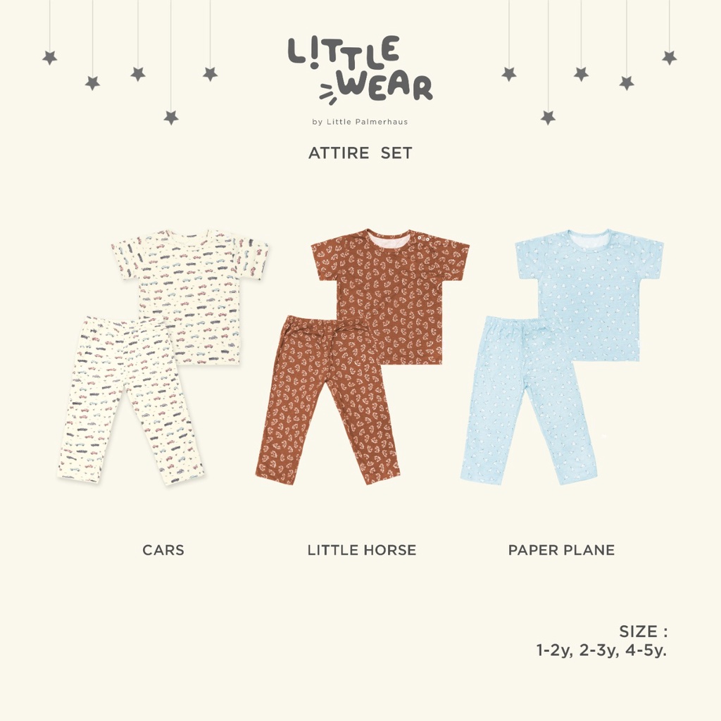 Little Palmerhaus Little Wear Kids Attire Set Setelan Pendek Celana Panjang 1-5 Tahun