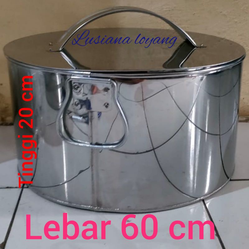 Dandang polos 60 x 20/panci stenlis/panci besar