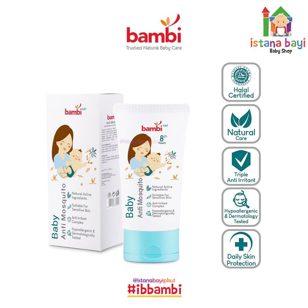 Bambi Anti Mosquito / Lotion anti nyamuk 50 ml/baby lotion