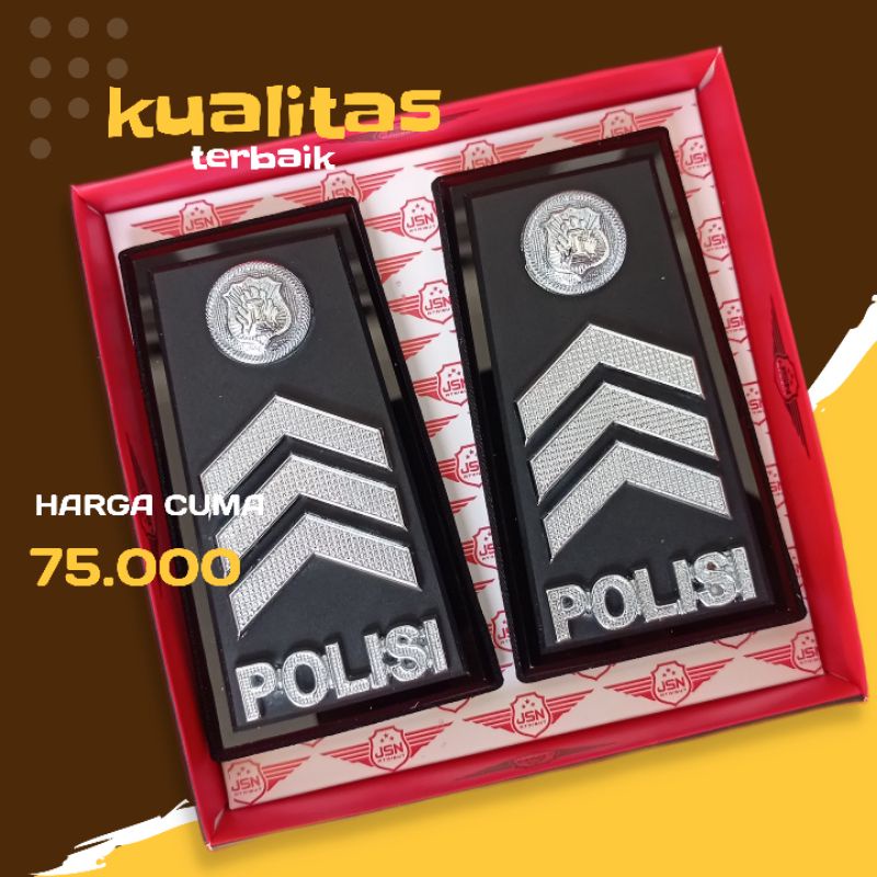 PANGKAT PDH BRIGPOL DOFF,PANGKAT PDH BRIGADIR,PANGKAT PDH POLRI,AKSESORIS POLISI,AKSESORIS POLRI BRI