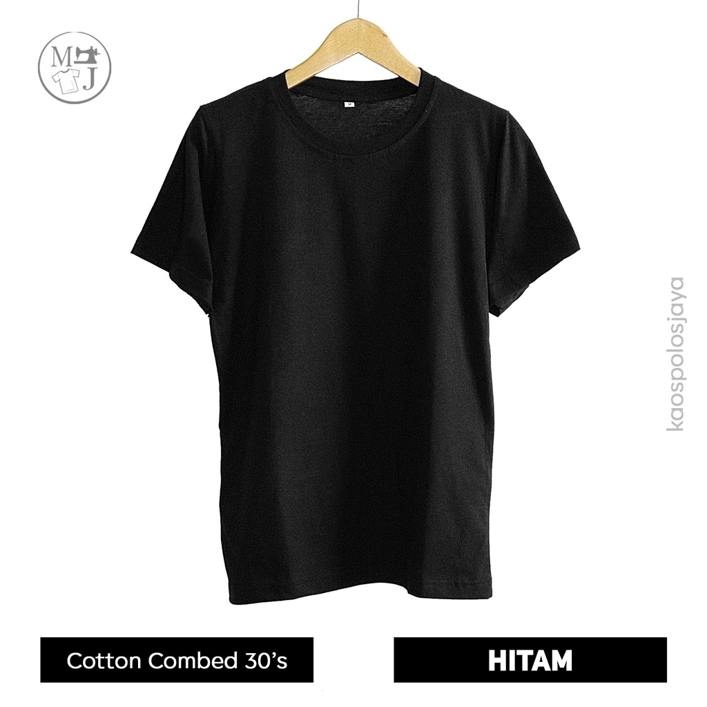 Kaos polos hitam unisex / Kaos Polos cotton combed 100% 30s / Pakaian Pria / Kaos polos premium