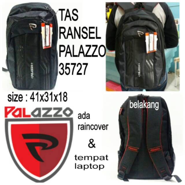 Tas ransel sekolah 35727 tas sekah murah backpack hitam hitam