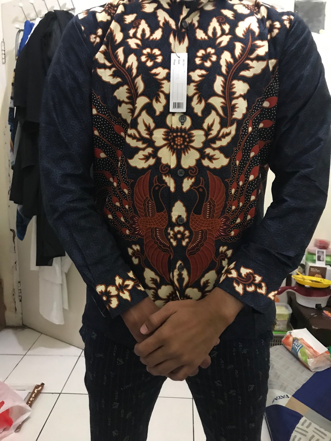 Cbl1114 Kemeja Batik Pria Slim Fit Lengan Panjang Colindion