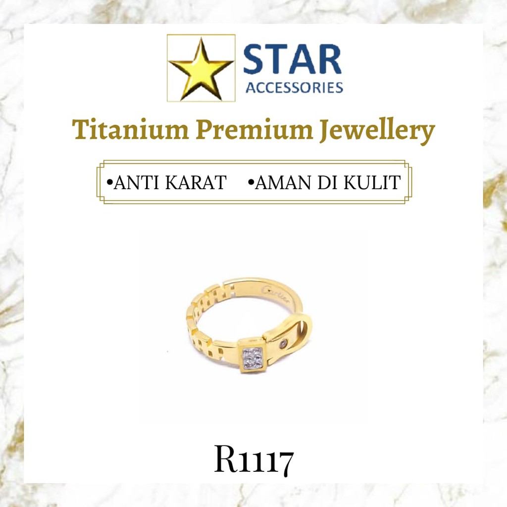 Cincin Titanium Cartier Model Gesper Gold | Cincin Titanium Cartier Rose Gold