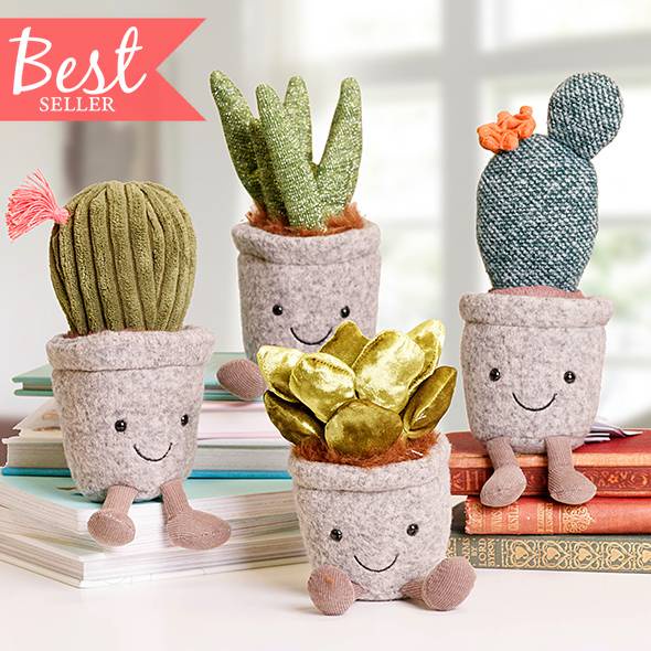 pabrik branded j3llycat silly succulent plant jade aloe cactus plush makanan croissant kue fruit bua